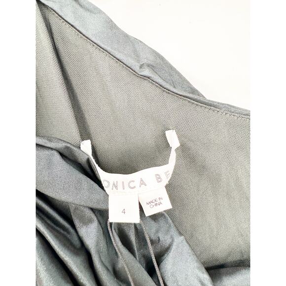 Veronica Beard Belis Dress One Shoolder Tafetta Cocktail Midi Dress NWT - Picture 4 of 5